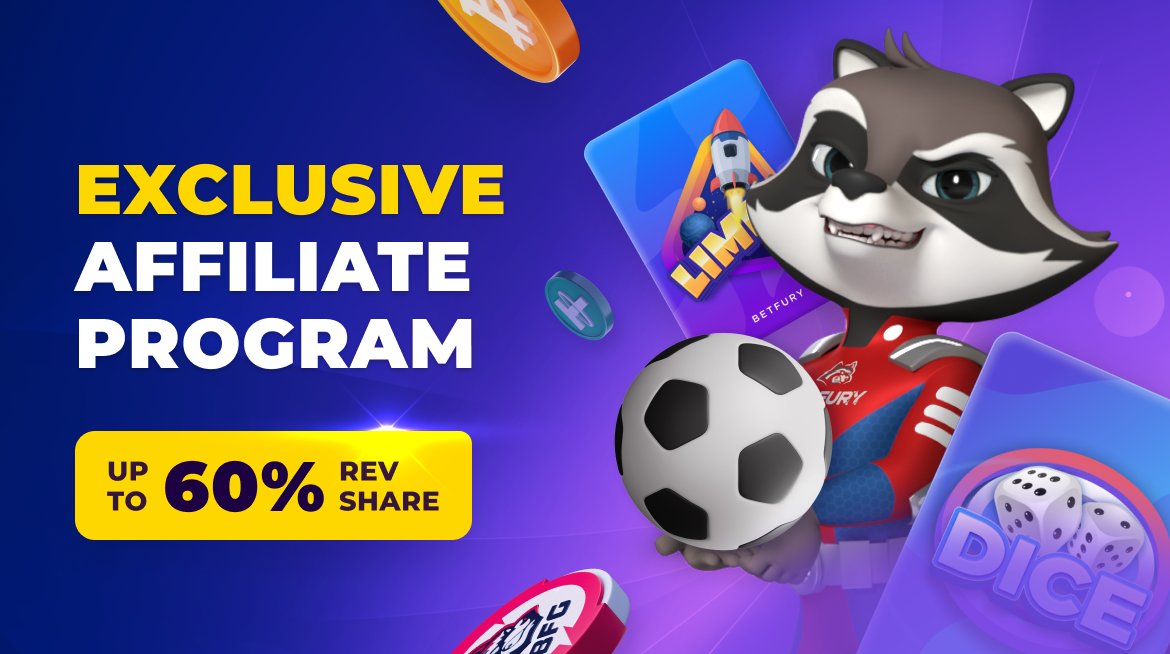 BetFury Affiliate Program - up to 60% RevShare