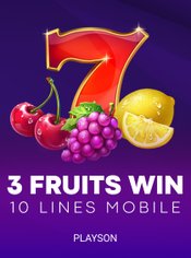 3 Fruits Win: 10 lines Mobile slot by Playson