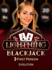 First Person Lightning Blackjack slot by Evolution