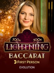 First Person Lightning Baccarat slot by Evolution