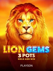 Lion Gems 3 Pots: Hold and Win slot by Playson
