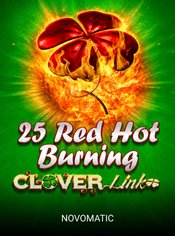 25 Red Hot Burning Clover Link slot by Novomatic