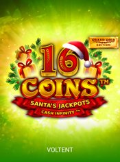 16 Coins Grand Gold Edition Santa's Jackpots slot by VoltEnt (Wazdan)
