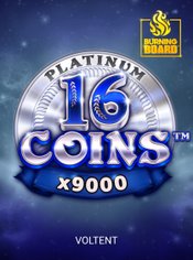 16 Coins Platinum Burning Board slot by VoltEnt